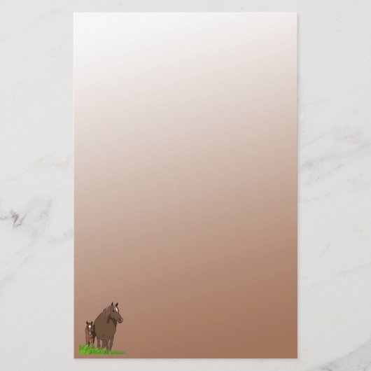Papeterie Brown pour le Mare et le Foal Horse (Devant)