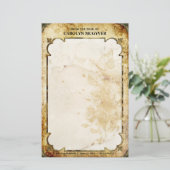 Papeterie Brun de cru et Flourish bronzage stationnaires (Debout devant)