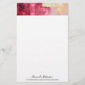 Papeterie Brush artistique touche or et rose (Devant)