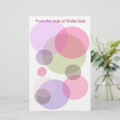 Papeterie Bubble Pink personnalisé stationnaire (Debout devant)