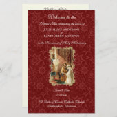 Papeterie Budget Élégant Programme de mariage catholique (Devant / Derrière)
