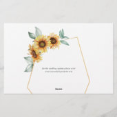 Papeterie Budget Sunflower Eucalyptus Géométrique Date d'enr (Dos)