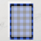 Papeterie Buffalo Check Blue & Black Lumberjack Plaid Decor (Devant / Derrière)