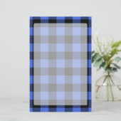 Papeterie Buffalo Check Blue & Black Lumberjack Plaid Decor (Debout devant)