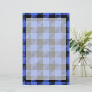 Papeterie Buffalo Check Blue & Black Lumberjack Plaid Decor