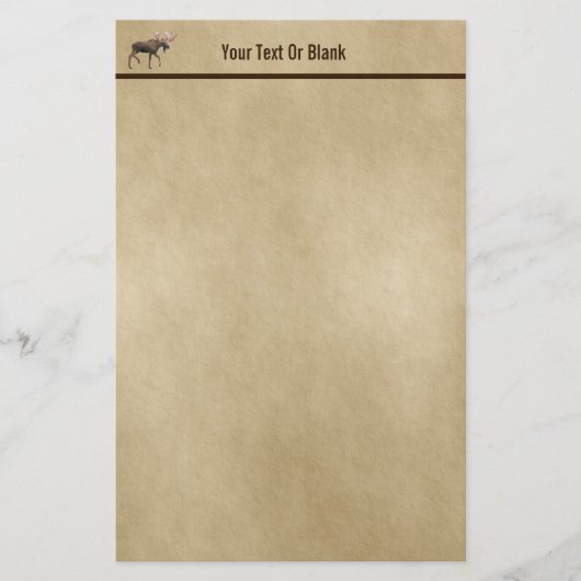 Papeterie Bull Moose Sur Ancien Papier (Devant)