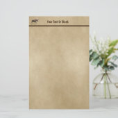 Papeterie Bull Moose Sur Ancien Papier (Debout devant)