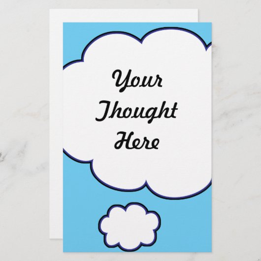 Papeterie Bulle de pensée (Devant / Derrière)
