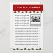 Papeterie Bulletin famille Noël ou vacances Modèle (Devant / Derrière)