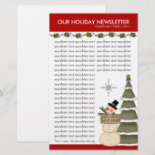 Papeterie Bulletin famille Noël ou vacances Modèle (Devant / Derrière)