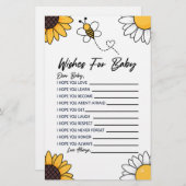 Papeterie Bumble Honey Bee Désire Pour L'Activité Baby showe (Devant / Derrière)