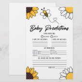 Papeterie Bumble Miel Abeille Baby shower Prédictions Activi (Devant / Derrière)