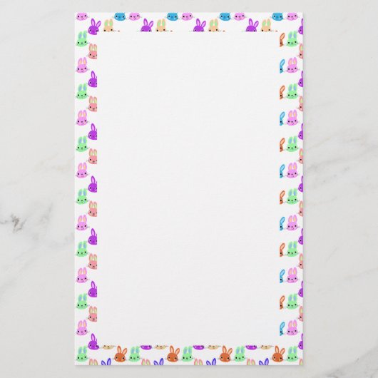 Papeterie Bunnies colorés Pâques (Devant)