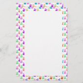 Papeterie Bunnies colorés Pâques (Devant / Derrière)