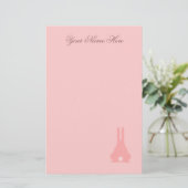 Papeterie Bunny rose (Debout devant)