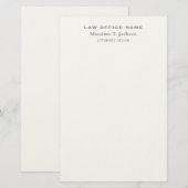 Papeterie Bureau d'avocat de droit classique (Devant / Derrière)