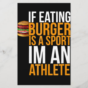 Papeterie Burger Hamburger BBQ Humour Funny Pun Idée cadeau