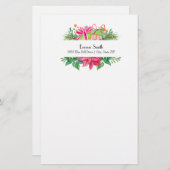 Papeterie cadeau de Noël blanc personnalisé (Devant / Derrière)