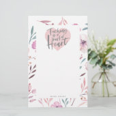 Papeterie Cadeau floral de professeur de belle aquarelle (Debout devant)