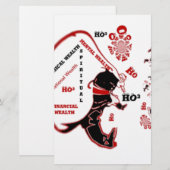 Papeterie Cadeau Père Noël Secret - Prospérité et Richesse (Devant / Derrière)