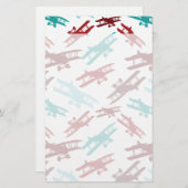 Papeterie Cadeaux d'avion Motif vintage Biplane (Devant / Derrière)