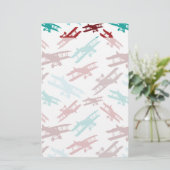 Papeterie Cadeaux d'avion Motif vintage Biplane (Debout devant)