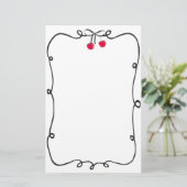 Papeterie Cadre de ruban Doodle Très Cerise (Debout devant)