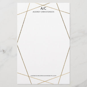 Papeterie Cadre géométrique chic monogramme moderne