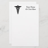 Papeterie Caducée Médicale de symbole (Devant / Derrière)