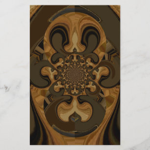 Papeterie Café Brown Flux Kaleidoscope Art Imprimer