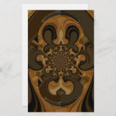 Papeterie Café Brown Flux Kaleidoscope Art Imprimer (Devant / Derrière)