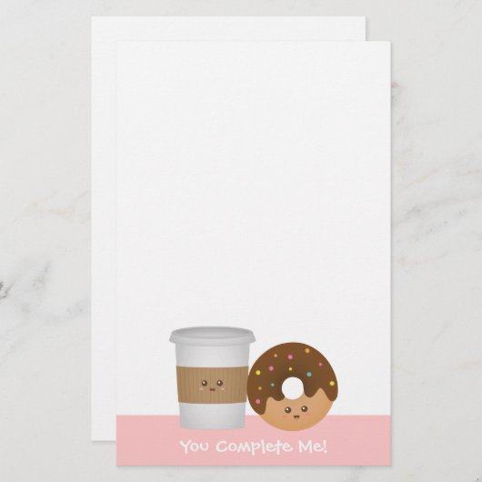 Papeterie Café et beignet mignons, vous m'accomplissez