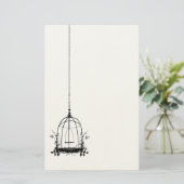 Papeterie Cage à oiseaux rustique vintage (Debout devant)