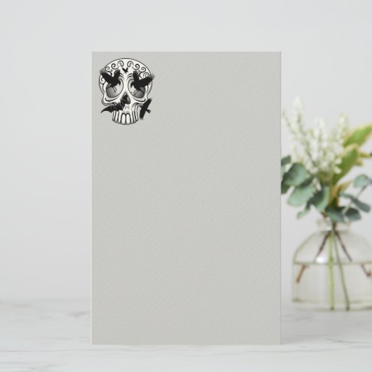 Papeterie Calaveras décoratives Halloween (Debout devant)