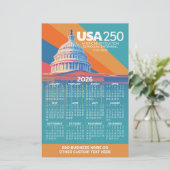 Papeterie Calendrier 2026 avec le dôme du Capitole des États (Debout devant)