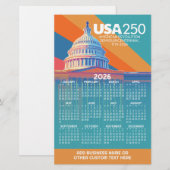 Papeterie Calendrier 2026 avec le dôme du Capitole des États (Devant / Derrière)