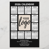 Papeterie Calendrier Logo Vertical - Informations de contact (Devant)