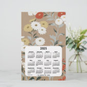 Papeterie Calendrier papier à fleurs murales 2025 par Janz (Debout devant)