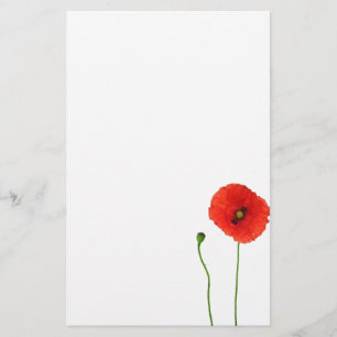 Papeterie California Orange Red Poppy Simple Beauty