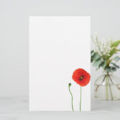 Papeterie California Orange Red Poppy Simple Beauty (Debout devant)