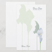 Papeterie Calla Lily stationnaire (Devant / Derrière)