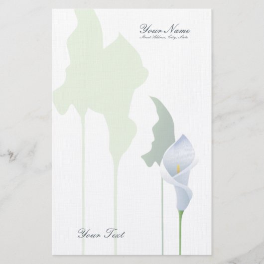 Papeterie Calla Lily stationnaire (Devant)