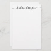 Papeterie Calligraphie de nom de script élégant moderne fémi (Devant / Derrière)