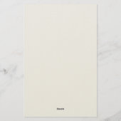 Papeterie Calligraphie de nom propre simple couleur pastel (Dos)