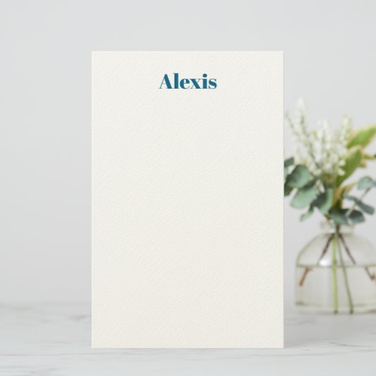 Papeterie Calligraphie de nom Script Plain Simple Blanc Bleu (Debout devant)