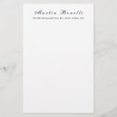 Papeterie Calligraphie de script tendance noir et blanc simp (Devant)