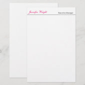 Papeterie Calligraphie élégante minimaliste professionnelle (Devant / Derrière)