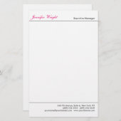 Papeterie Calligraphie élégante minimaliste professionnelle (Devant / Derrière)