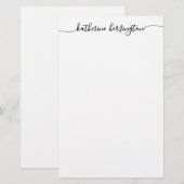 Papeterie Calligraphie élégante moderne girly en script avec (Devant / Derrière)