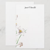 Papeterie Calligraphie Florale Élégante Simple Professionnel (Devant / Derrière)